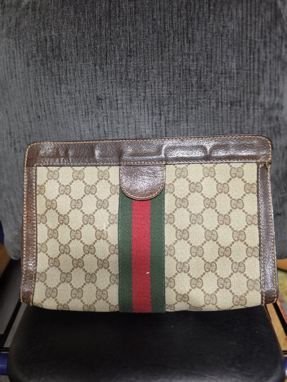 Vintage Gucci GG Supreme Web Sherry Line Cosmetic Pouch/Clutch - PROJECT Piece